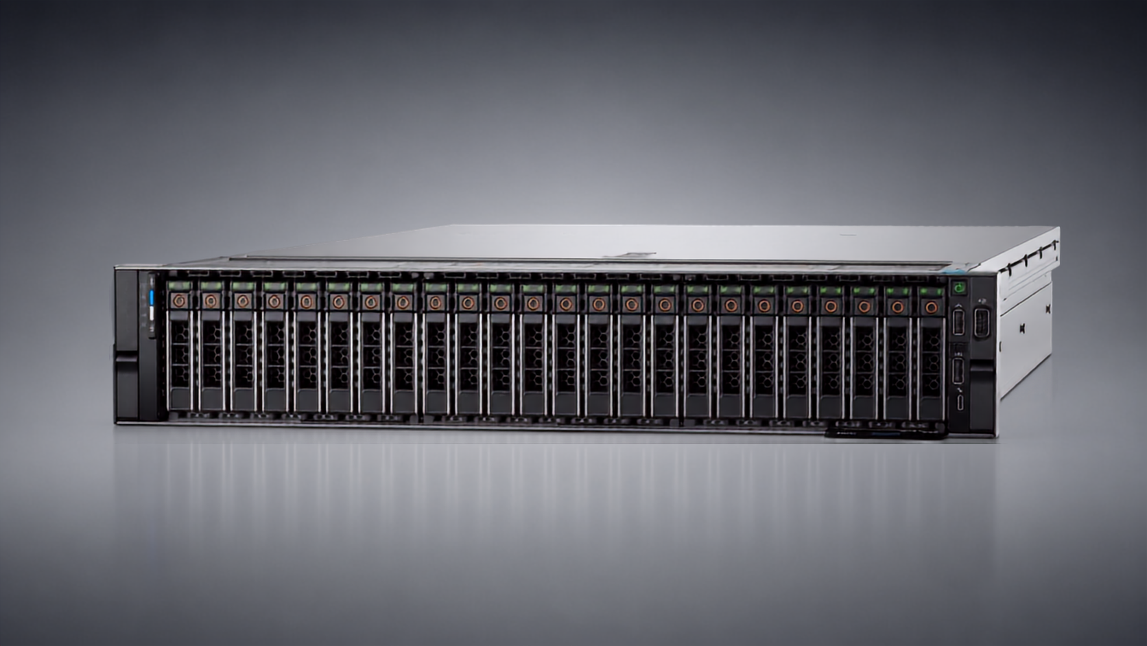 Передние отсеки накопителей Dell PowerEdge R760